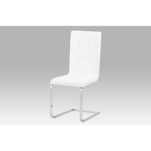 Jídelní židle ekokůže bílá DCL-103 WT AKCE