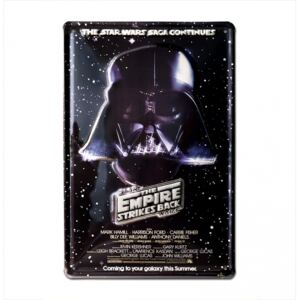 Plechová tvarovaná 3D dekorativní cedule na zeď Star Wars|Hvězdné války: Episoda Continues - The Empire Strikes Back (20 x 30 cm)