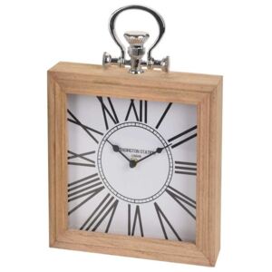 Stolní nástěnné dřevěné hodiny KENSINGTON STATION, 24 cm