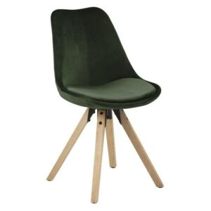 Jídelní židle Damian, tmavě zelená/přírodní