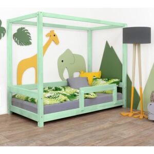 Benlemi Dětská postel Bunky 120x200 cm s bočnicí Barva: Pastelová zelená