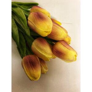 Umělý tulipán pěnový barva žluto-růžová