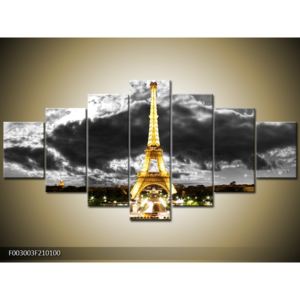 Obraz noční Eiffelovy věže v Paříži (F003003F210100)