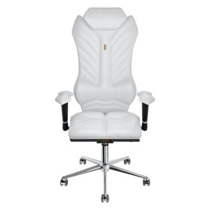 Kulik System Bílá koženková kancelářská židle Monarch