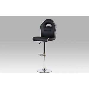 Barová židle AUB-606 BK černá koženka / chrom Autronic