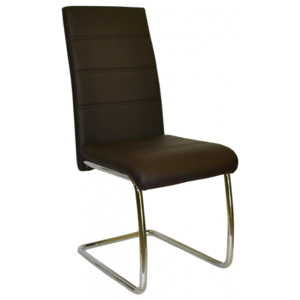 Jídelní židle v hnědé ekokůži F1270