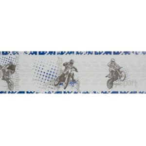 Papírová bordura Caselio 64826050, kolekce ONLY BOYS, materiál papír, styl moderní, dětský 13,25 x 500 cm