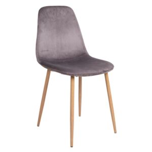 Designová jídelní židle Myla, šedá, světlé nohy