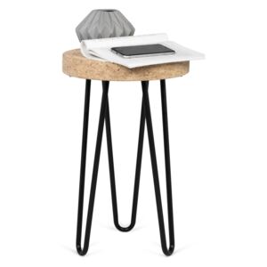 Tema Home Konferenční stolek DRUM 47x29x29cm,černobéžový