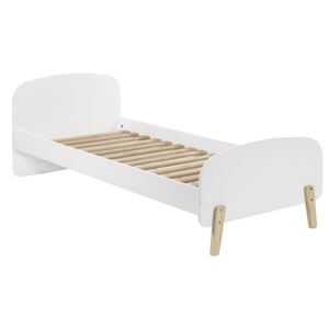 Bílá dřevěná dětská postel Vipack Kiddy 90x200 cm