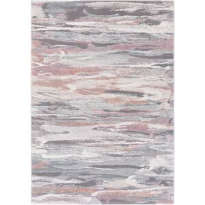 Moderní kusový koberec Ragolle Argentum 63742 3747 Abstraktní růžový šedý Rozměr: 160x230 cm