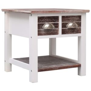 Odkládací stolek hnědý 40 x 40 x 40 cm dřevo pavlovnie