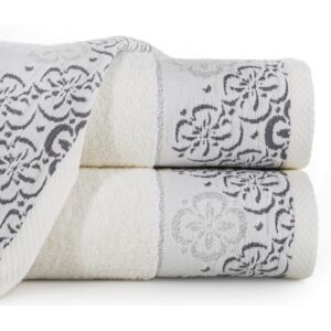 Bavlněný froté ručník s bordurou SAMANTA 50x90 cm, bílá, 480 gr Mybesthome Varianta: ručník - 1 kus 50x90 cm