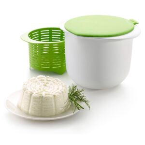 Lékué Cheese Maker nádoba na přípravu domácího sýru v mikrovlnce | zelená