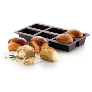 Silikonová pečicí forma na chleba 6 ks Lékué Mini Bread | hnědá
