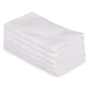 Sada 6 bílých bavlněných ručníků Madame Coco Lento Puro, 30 x 50 cm