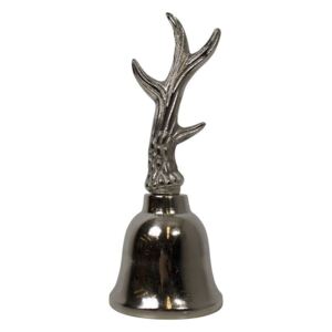Stříbrný kovový zvonek paroh - 7*7*20cm