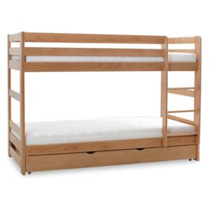 Dřevěná patrová postel TWINS Plus