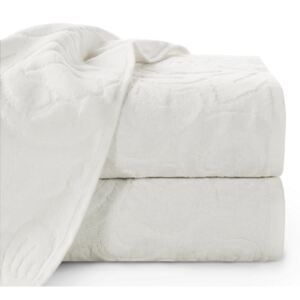 Bavlněný froté ručník se vzorem LIVIA 50x90 cm, krémová, 390 gr Mybesthome Varianta: ručník - 1 kus 50x90 cm