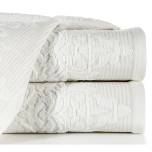 Bavlněný froté ručník se vzorem SOFIA 50x90 cm, krémová, 500 gr Mybesthome Varianta: ručník - 1 kus 50x90 cm