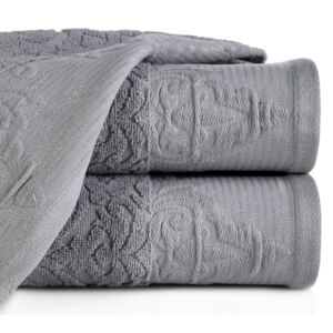 Bavlněný froté ručník se vzorem SOFIA 50x90 cm, stříbrná, 500 gr Mybesthome Varianta: ručník - 1 kus 50x90 cm