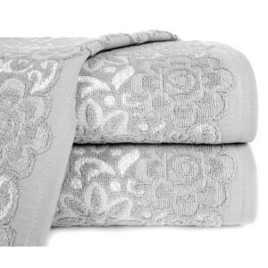 Bavlněný froté ručník se vzorem SAM 50x90 cm, šedá/bílá, 500 gr Mybesthome Varianta: ručník - 1 kus 50x90 cm