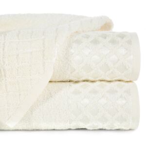 Bavlněný froté ručník s bordurou DAVOS 50x90 cm, krémová, 460 gr Mybesthome Varianta: ručník - 3 kusy 50x90 cm zvýhodněná cena