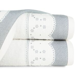 Bavlněný froté ručník s bordurou SAMOA 50x90 cm, krémová, 450 gr Mybesthome Varianta: ručník - 3 kusy 50x90 cm zvýhodněná cena