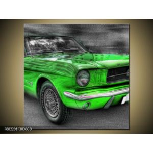 Obraz zeleného auta (F002201F3030GD)