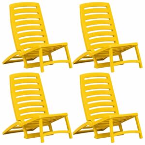 Skládací plážové židle 4 ks plast Dekorhome