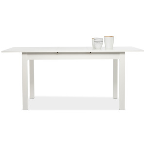 Jídelní rozkládací stůl 140x80 cm v bílé barvě DO058