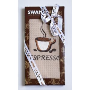 Praktik Dárkové balení utěrky SWAN Espresso - 1 ks