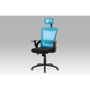 Kancelářská židle modrá s podhlavníkem KA-G216 BLUE