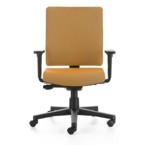 Kancelářská židle BUTTERFLY s područkami, žlutá
