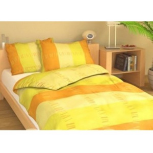 Brotex Přehoz na postel Duha žlutá Přehoz 140 x 200 cm