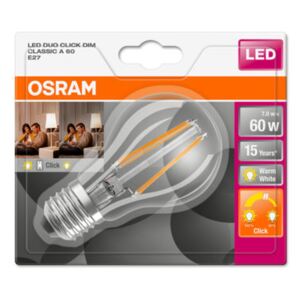 OSRAM LED Filament STAR+ ClasA 230V 7W 827 E27 / 806lm / 2700K / 15000h / DIM / A++ / Sklo čiré / 1ks (4058075114166) - Ledvance LED žárovka 4058075114166 230 V, E27, 7.00 W = 60 W, teplá bílá, A++ (A++ - E)