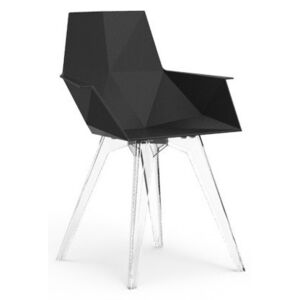 VONDOM - Židle FAZ s područkami - černá