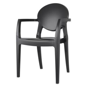 SCAB - Židle IGLOO s područkami - černá