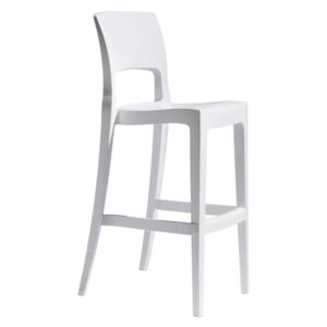 SCAB - Barová židle ISY TECHNOPOLYMER vysoká - bílá