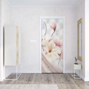 GLIX Fototapeta na dveře - Magnolia Flowers Luxury Design Pink | 91x211 cm