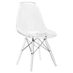 Židle DSP ICE - polykarbonát, Sedák bez čalounění, Nohy: polykarbonát, plast, barva: transparentní, bez područek plast