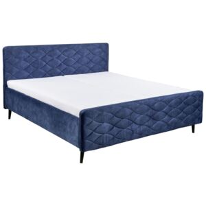 ČALOUNĚNÁ POSTEL, 180/200 cm, textil, kompozitní dřevo, tmavě modrá MID.YOU - Čalouněné postele
