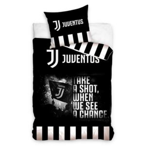 Tip Trade bavlněné povlečení Juventus černé 70x90, 140x200 cm