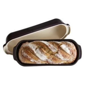 Emile Henry Forma na pečení chleba Specialities 39,5 x 16 cm antracitová Charcoal