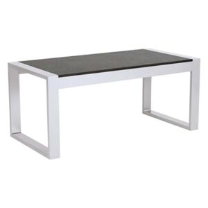 Stern Hliníkový konferenční stolek Allround, Stern, obdélníkový 122,5x60x45 cm, hliníkový rám bílý, deska HPL Silverstar Metallic grey