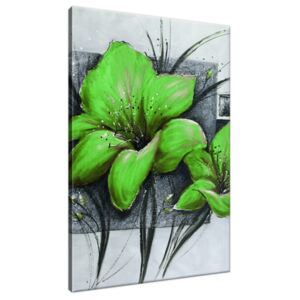 Ručně malovaný obraz Nádherné zelené Vlčí máky 70x100cm RM2457A_1AB
