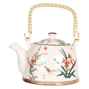 Konvička na čaj s japonskými květy - 18*14*12 cm / 0,8L