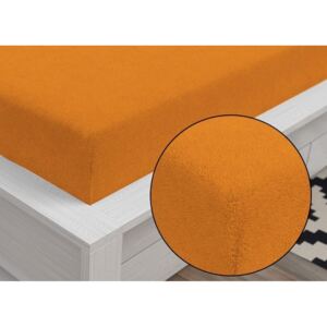 Froté prostěradlo Classic (140 x 200 cm) - Oranžová