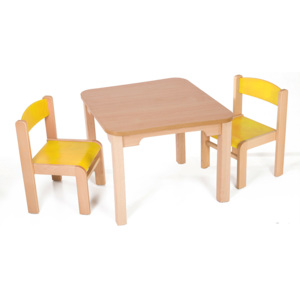 Hajdalánek Dětský stolek MATY + židličky LUCA (žlutá, žlutá) MATYLUCAZLZL