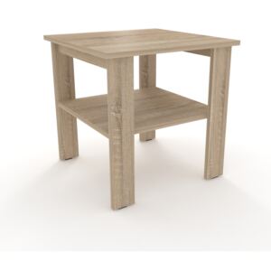 Moderní odkládací stolek čtverec 55 x 55 cm rovné nohy Dub Sonoma